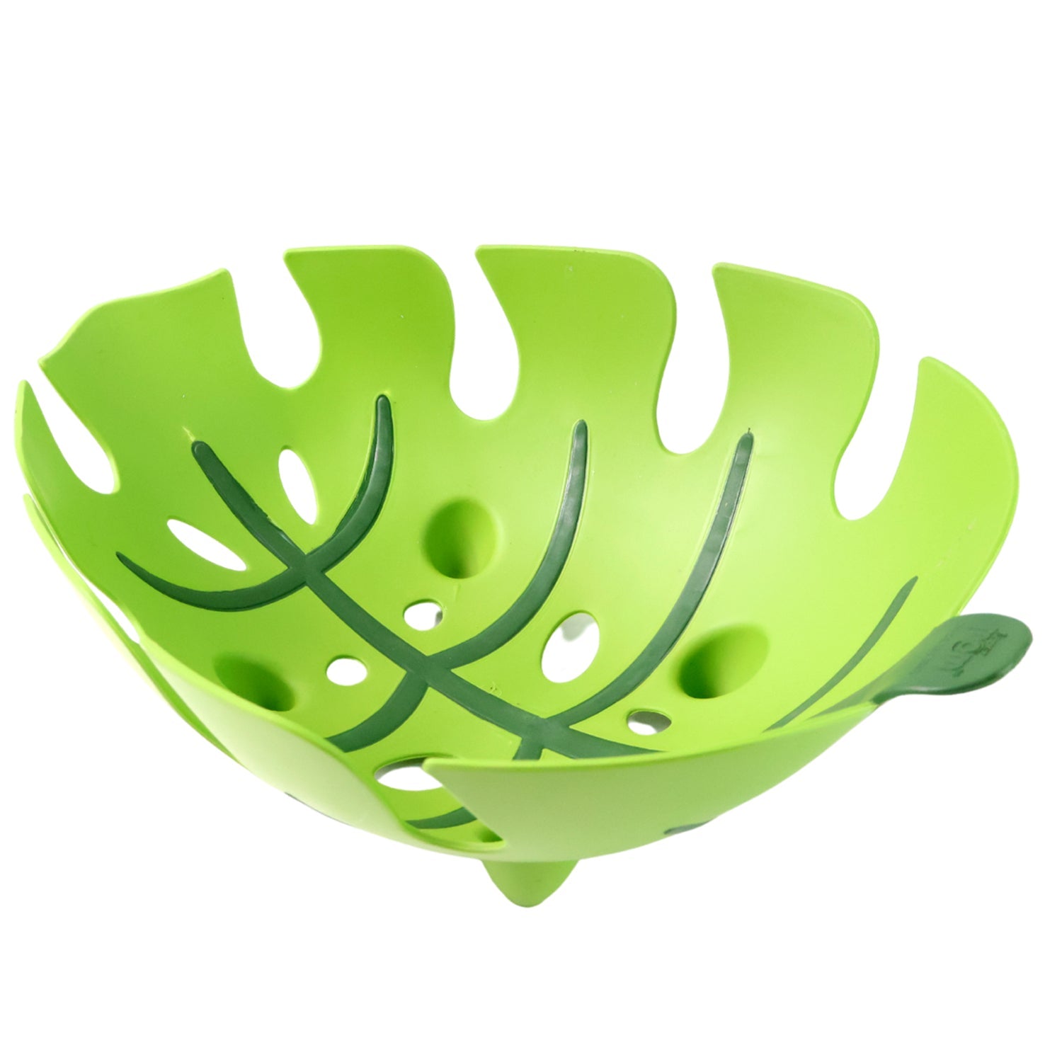 Green Plastic Leaf-Style Fruit Holder for Fruits & Vegetables
