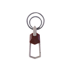 Durable metal carabiner keychain on backpack
