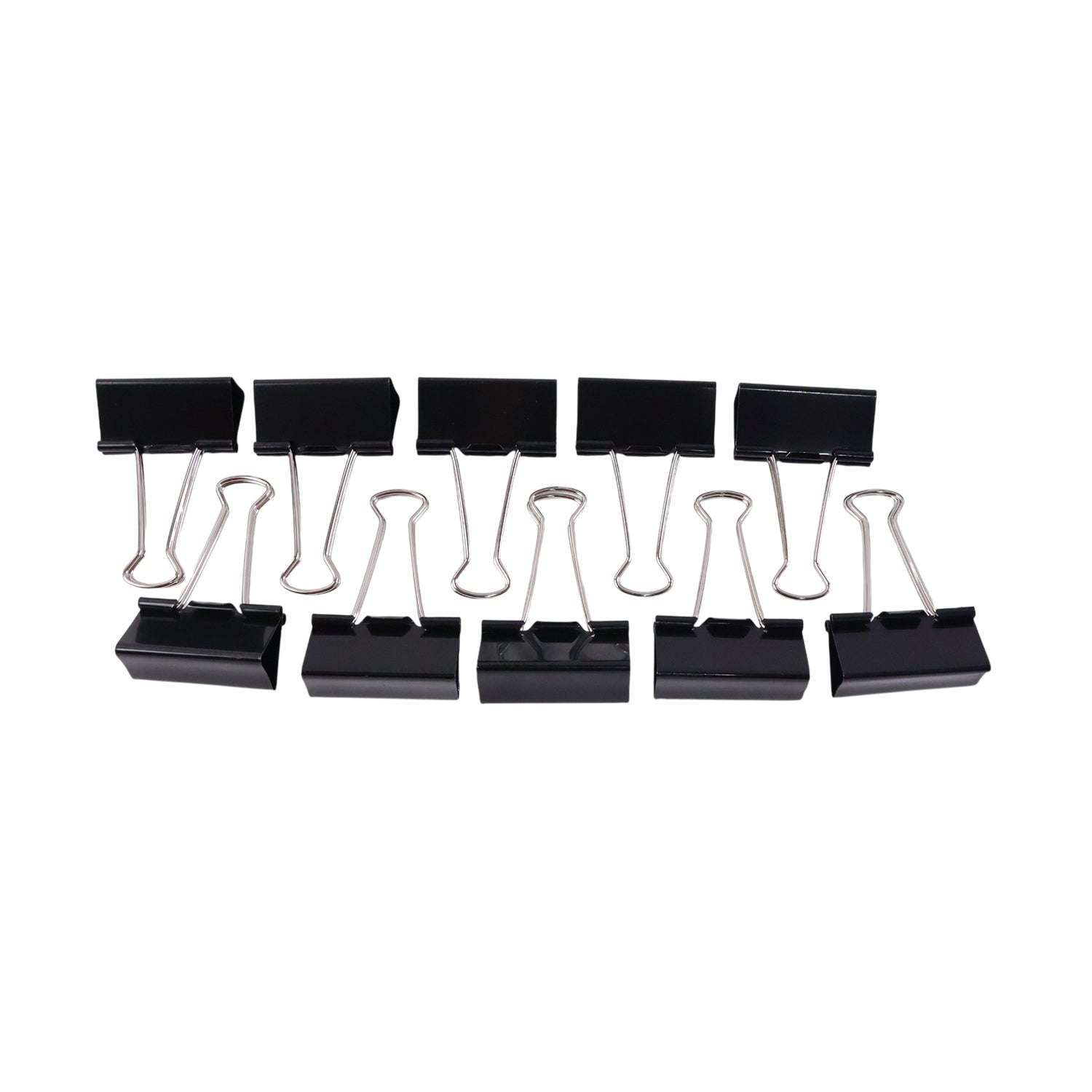 Strong Black Binder Clips (10 Pc )