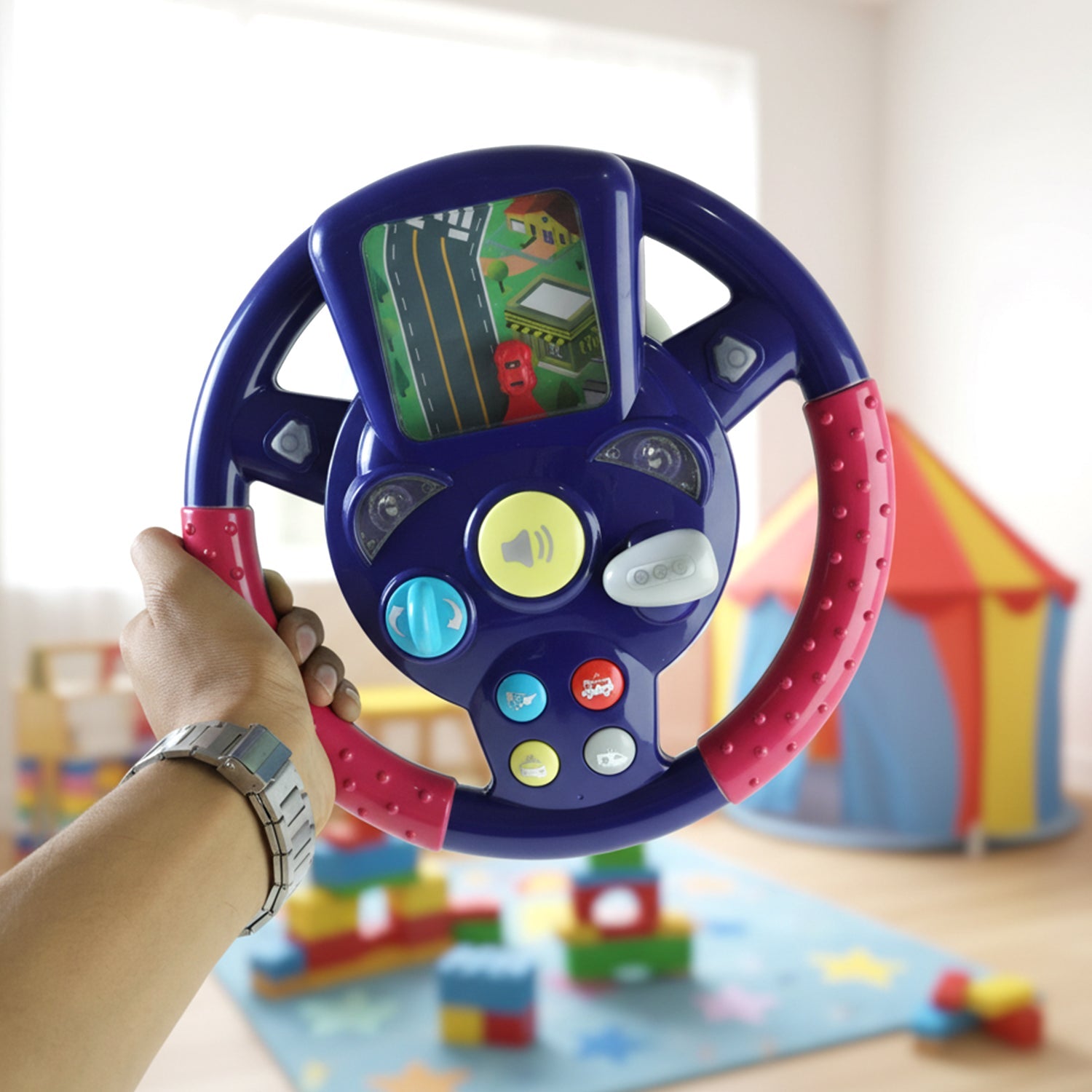 Interactive baby car toy steering wheel