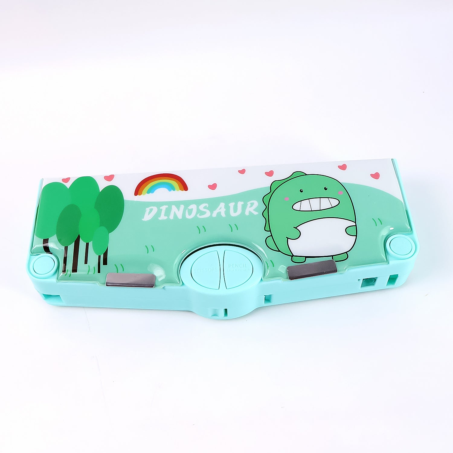 Side view of multifunctional kids pencil box