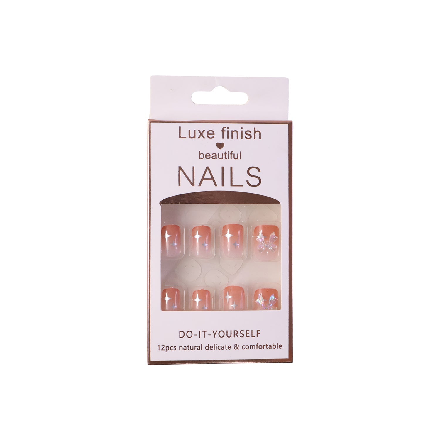 Artificial False Nail Set with Mix Design fake nails - (1 Set)