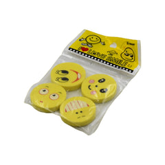 Cute Smile Emoji Eraser Set â€“ Perfect for Kids (4pc Set)