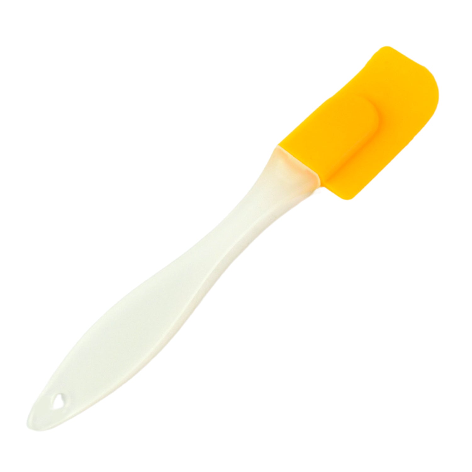Silicone cooking spatula resting on counter