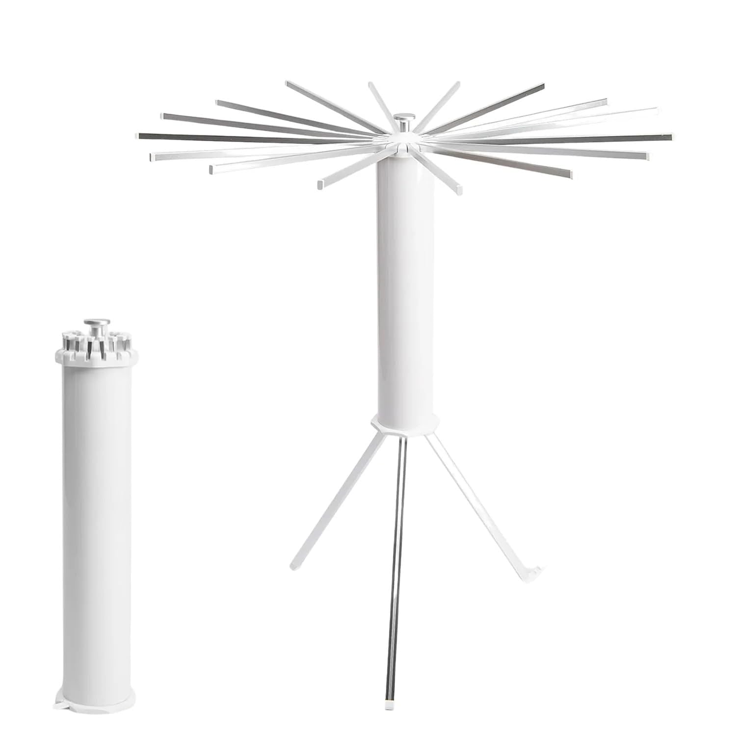Foldable octopus clothes drying stand in use