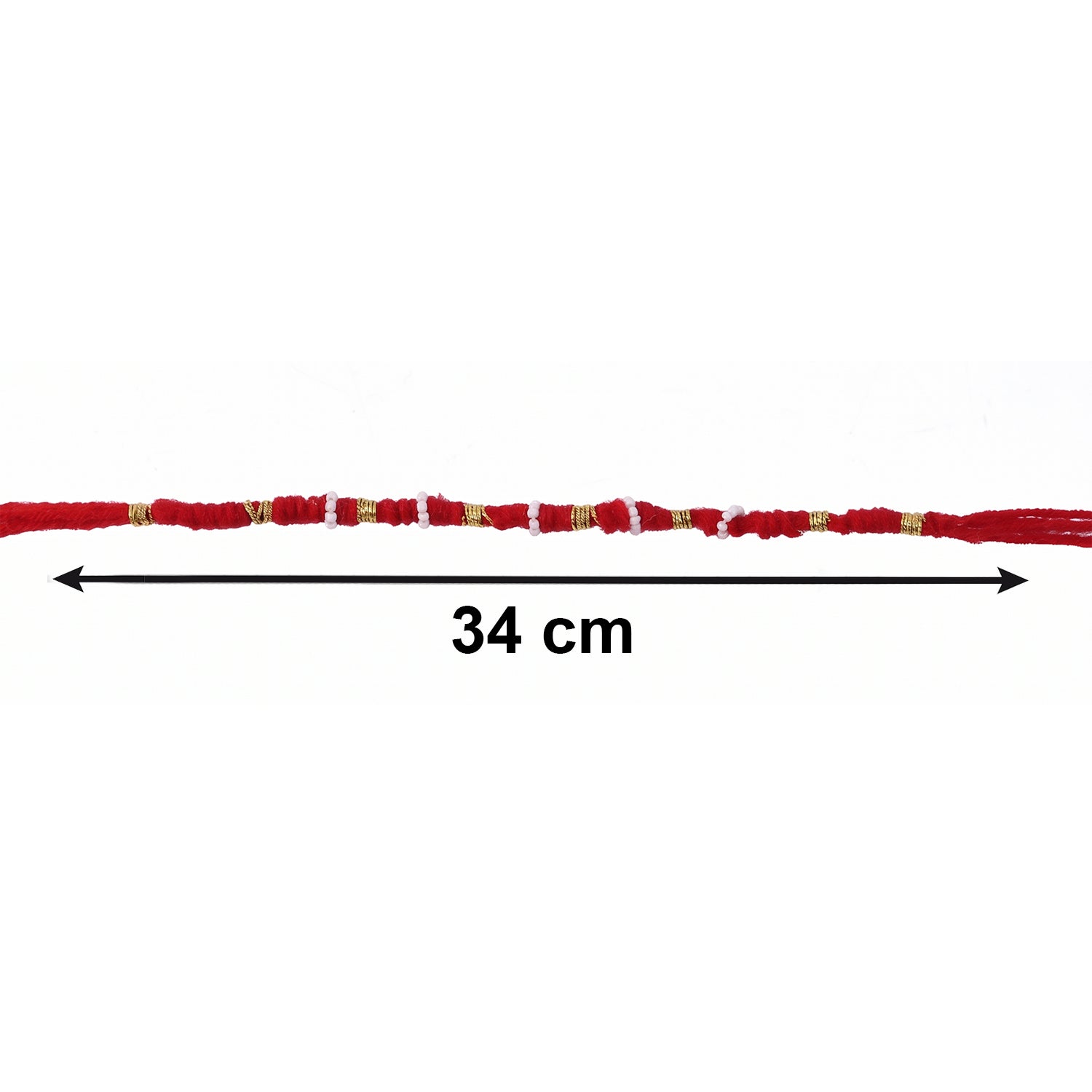 Red Rakhi with Beads
