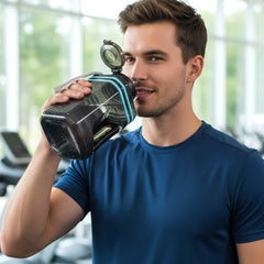 Large Square Gallon Style Water Bottle with Handle 1500 ML