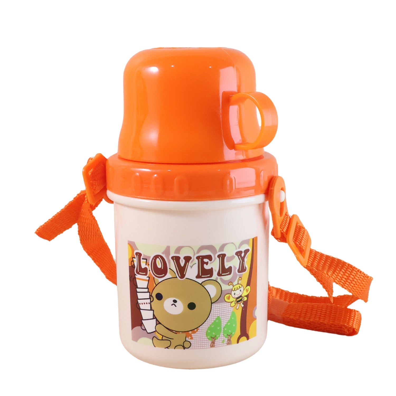 Portable kids water cup with strap for travel