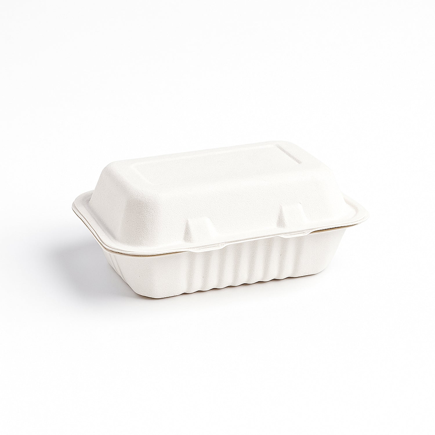 FresheeClamshell Takeaway Compostable Bagasse Food Box 9x6x3 Inch – 10 Pcs Pack