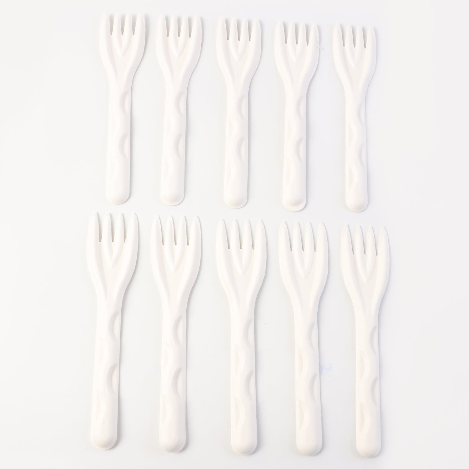 Compostable Bagasse Fork – 10 Pcs Pack