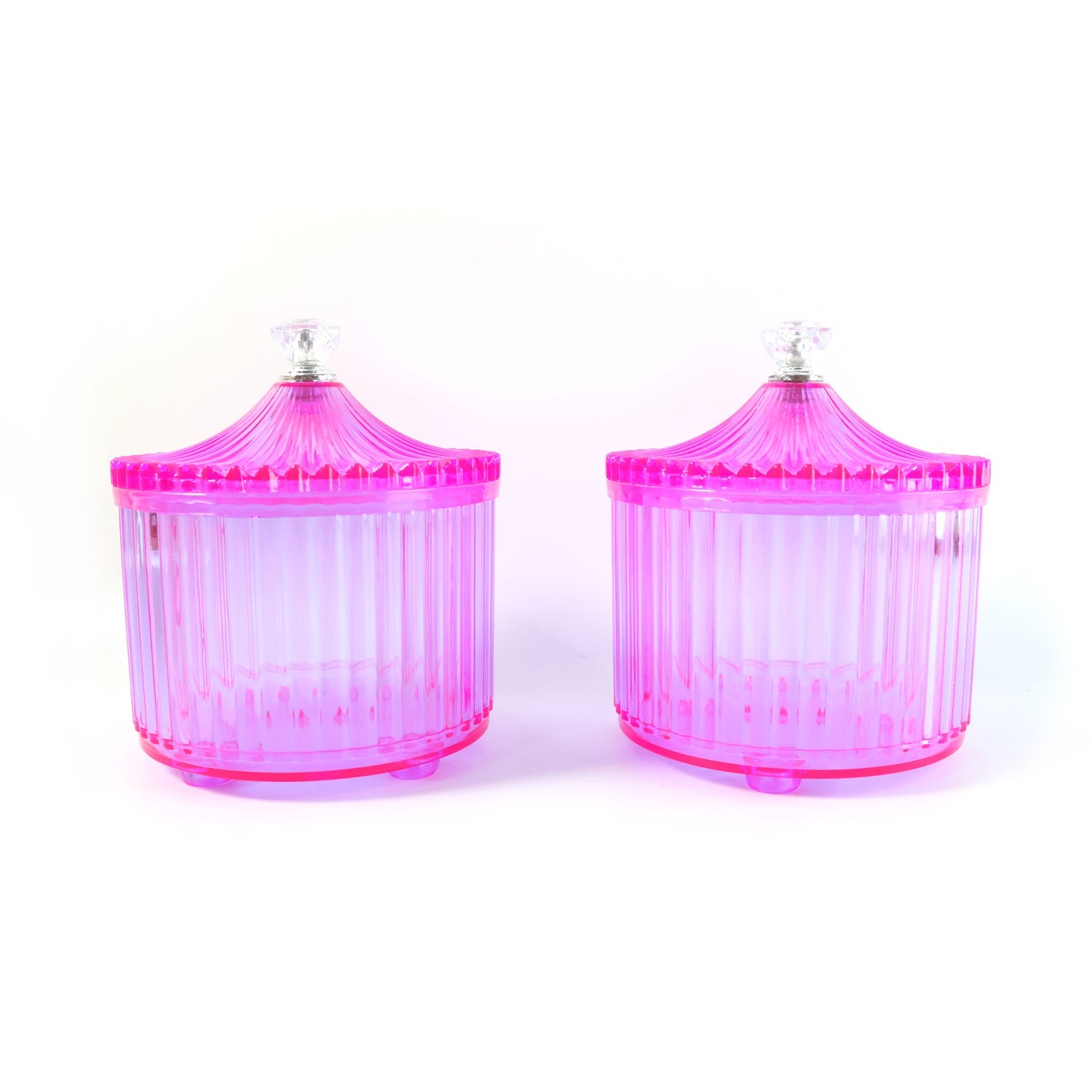 Luxury transparent dry fruit storage jars with snacks inside