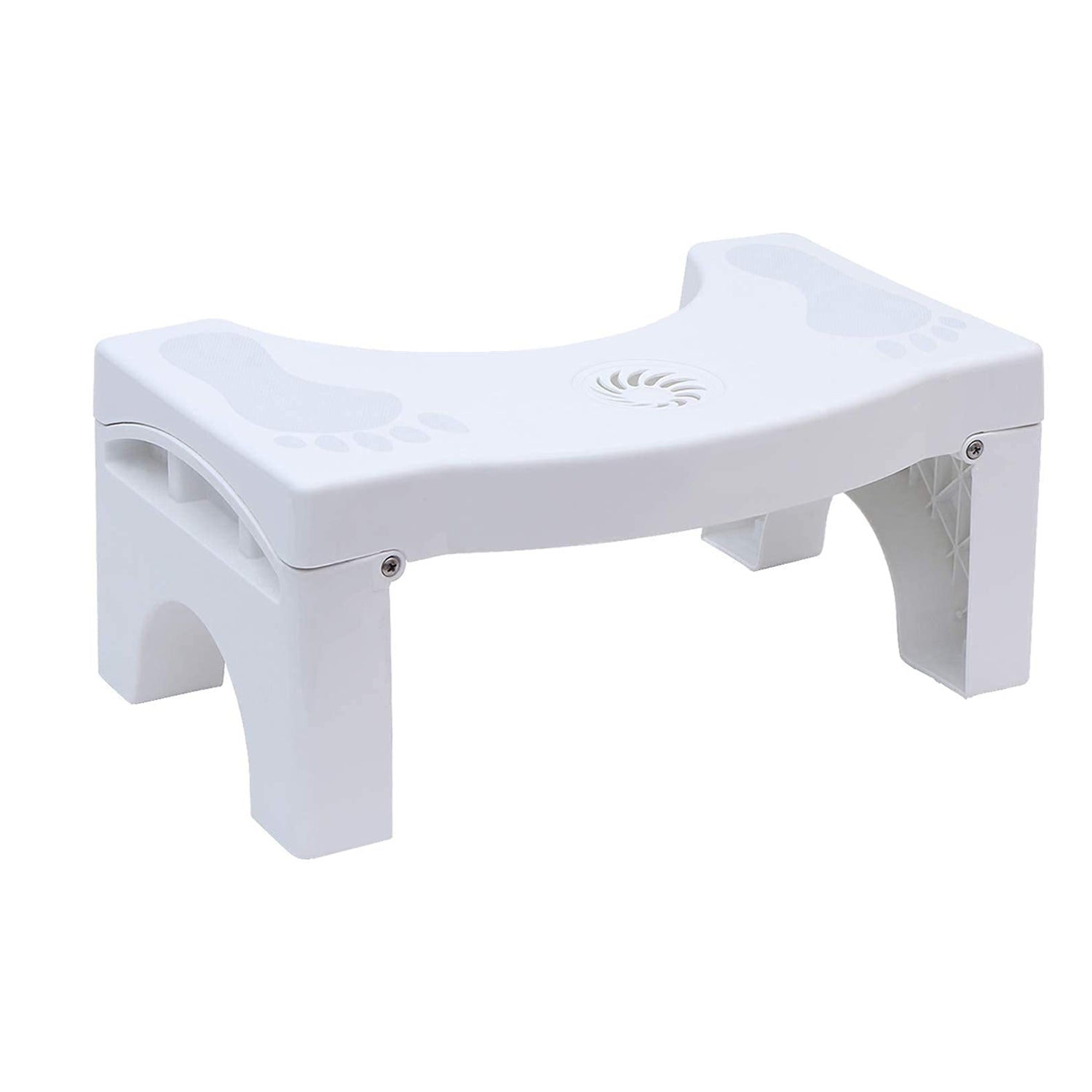 Folded toilet squat stool for compact storage