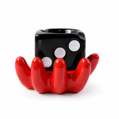 stylish tabletop ashtray dice shape accessory