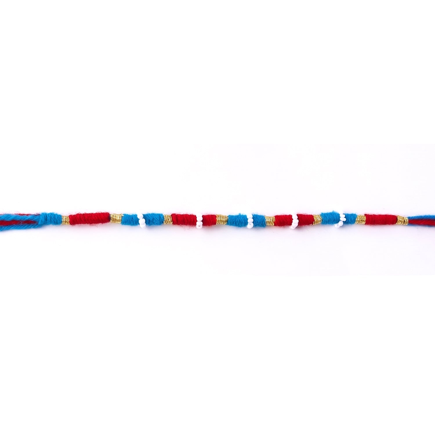 Handmade Blue and Red Thread Bracelet Rakhi (1 Pc)