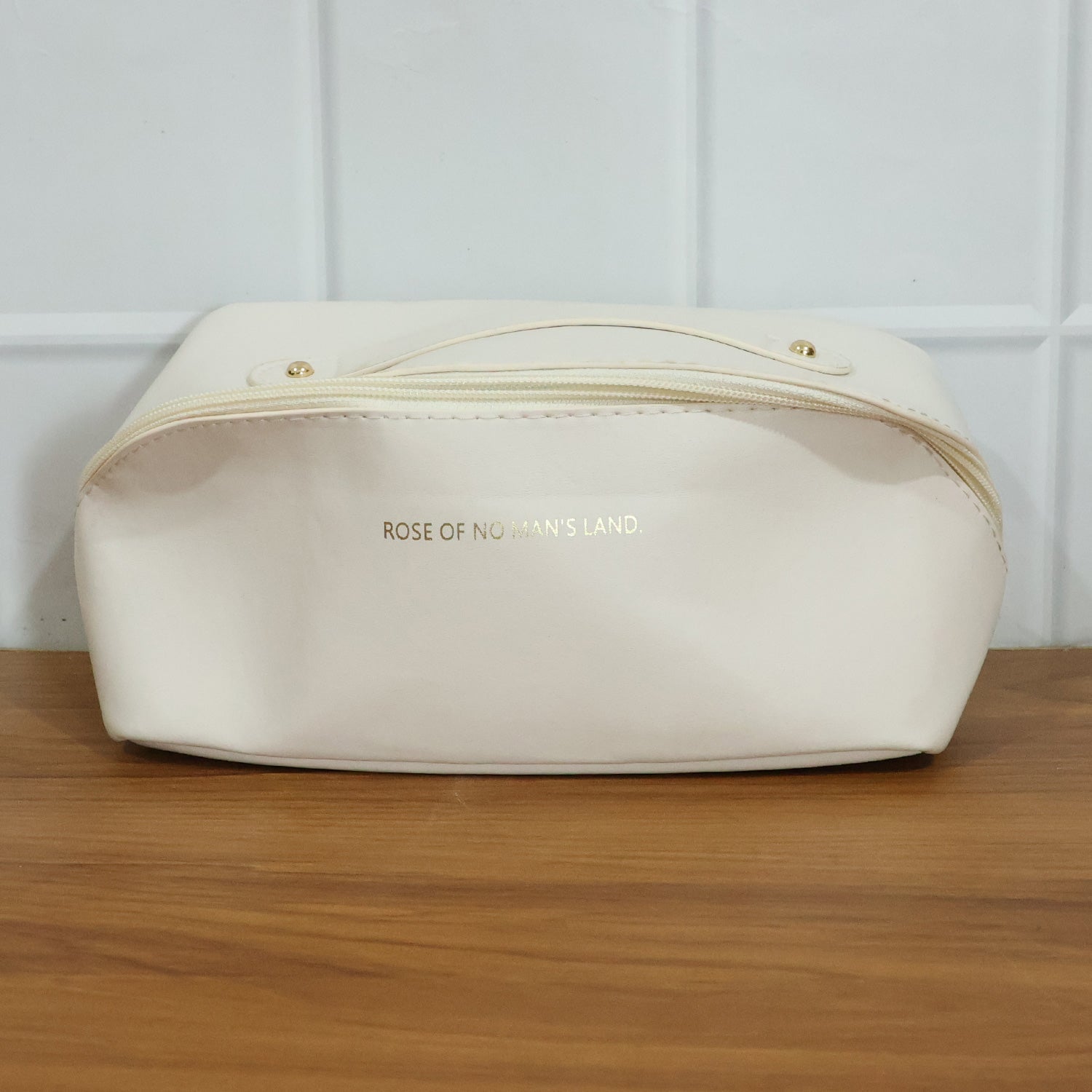 Organizer pouch opened to show compartments
