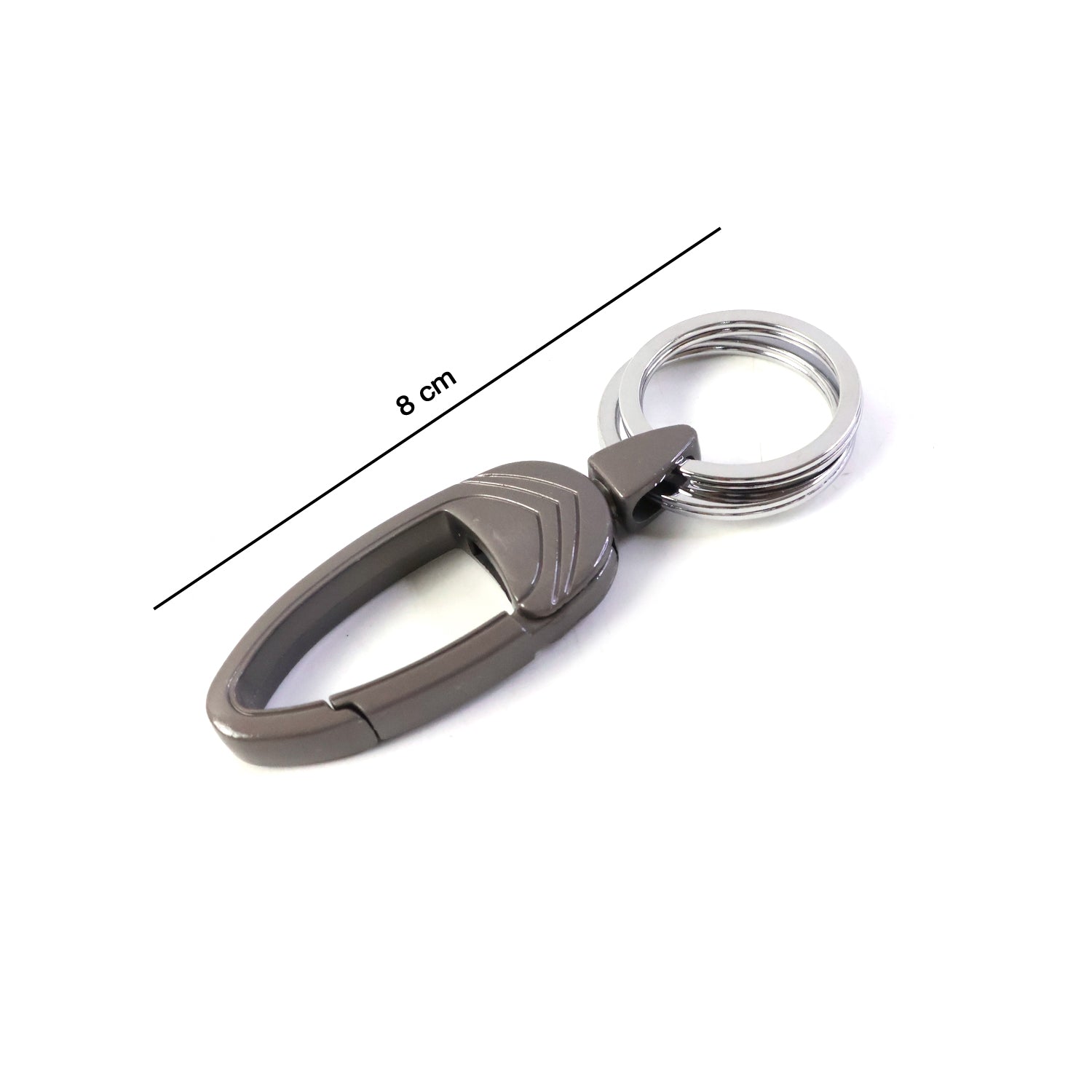 Premium Heavy Duty Metal Carabiner Keychain with Key Ring Clip Hook (1 Pc)