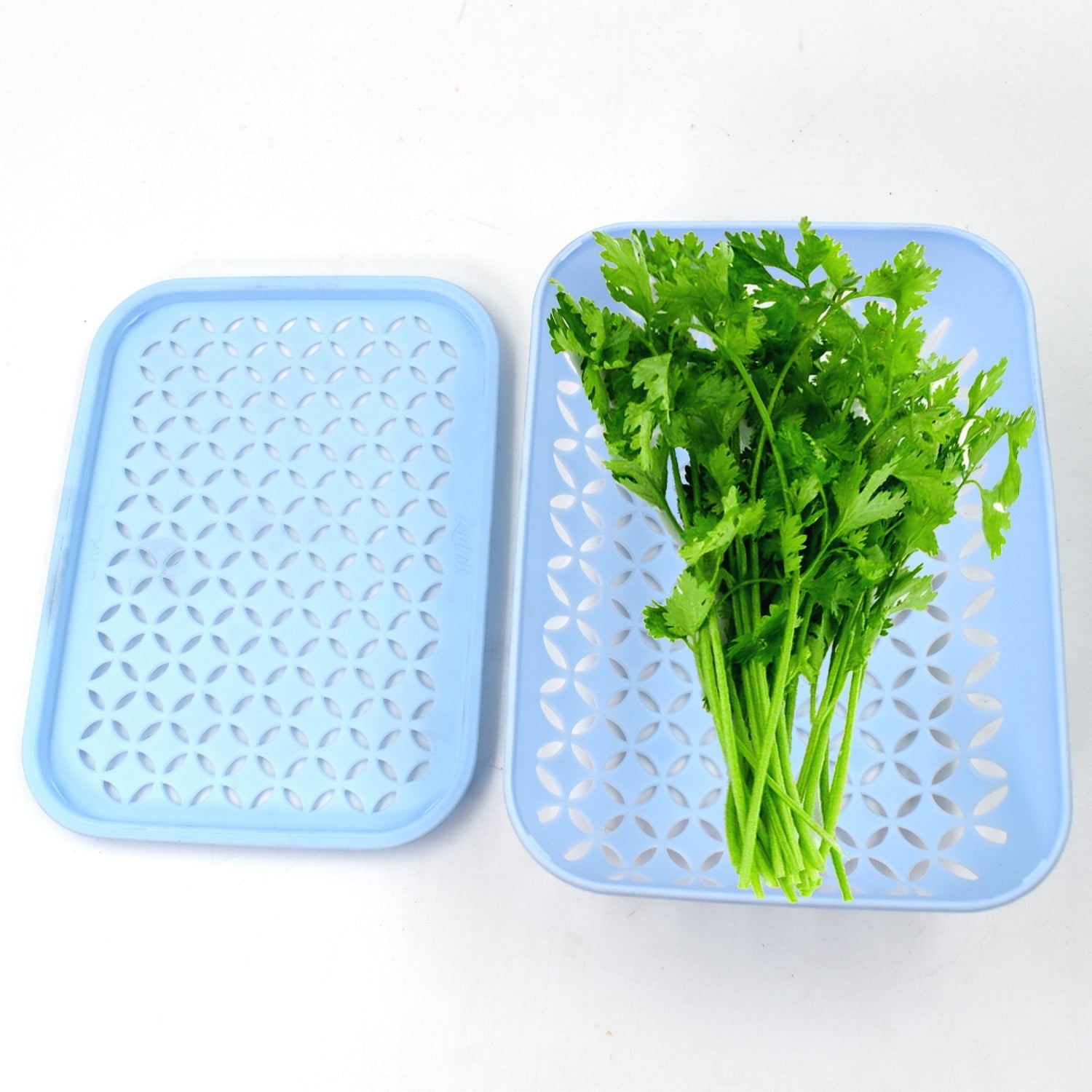 3758 1 Pc Kothmir Basket widely used in all types of household places for holding and storing various kinds of fruits and vegetables etc. DeoDap