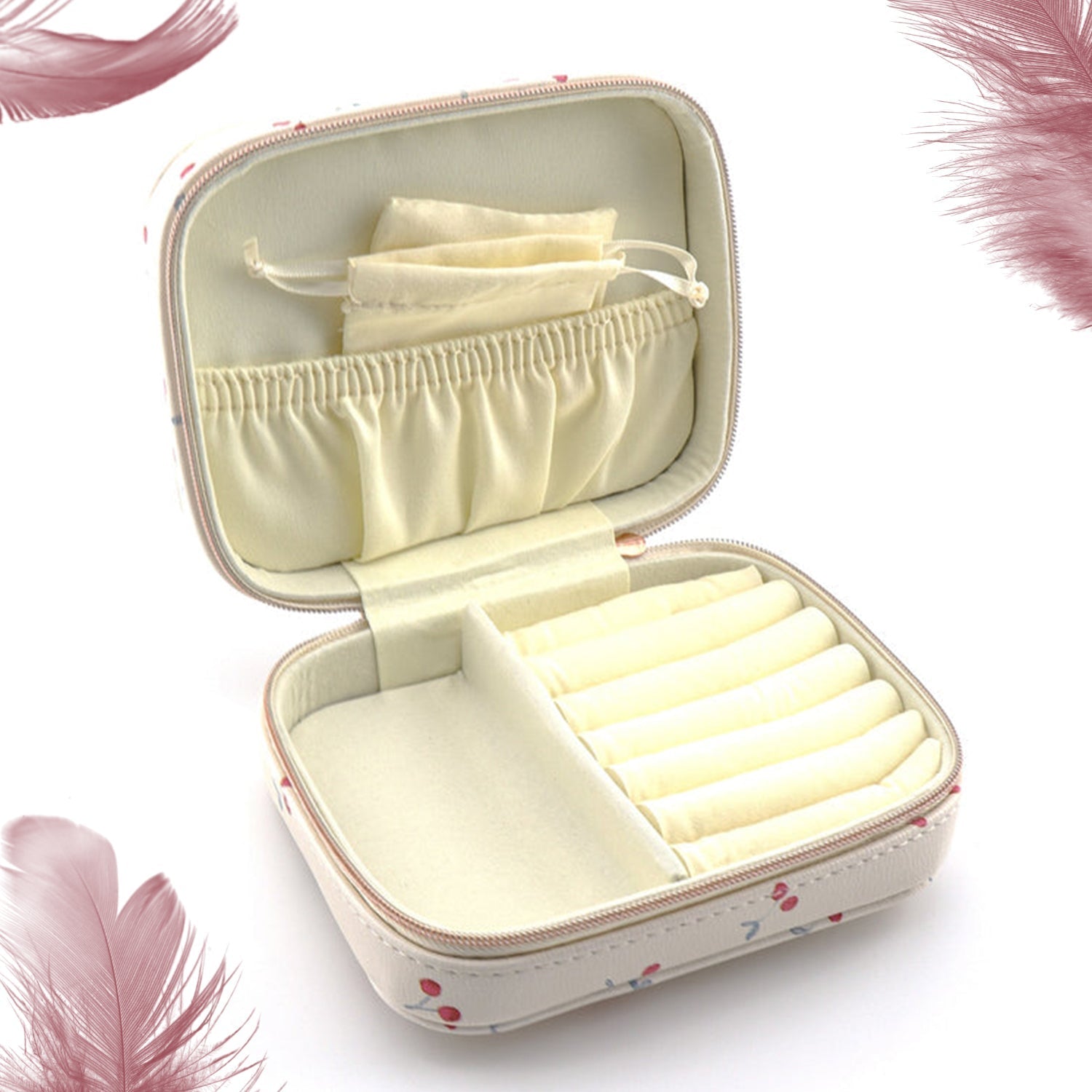 Travel jewellery case size details