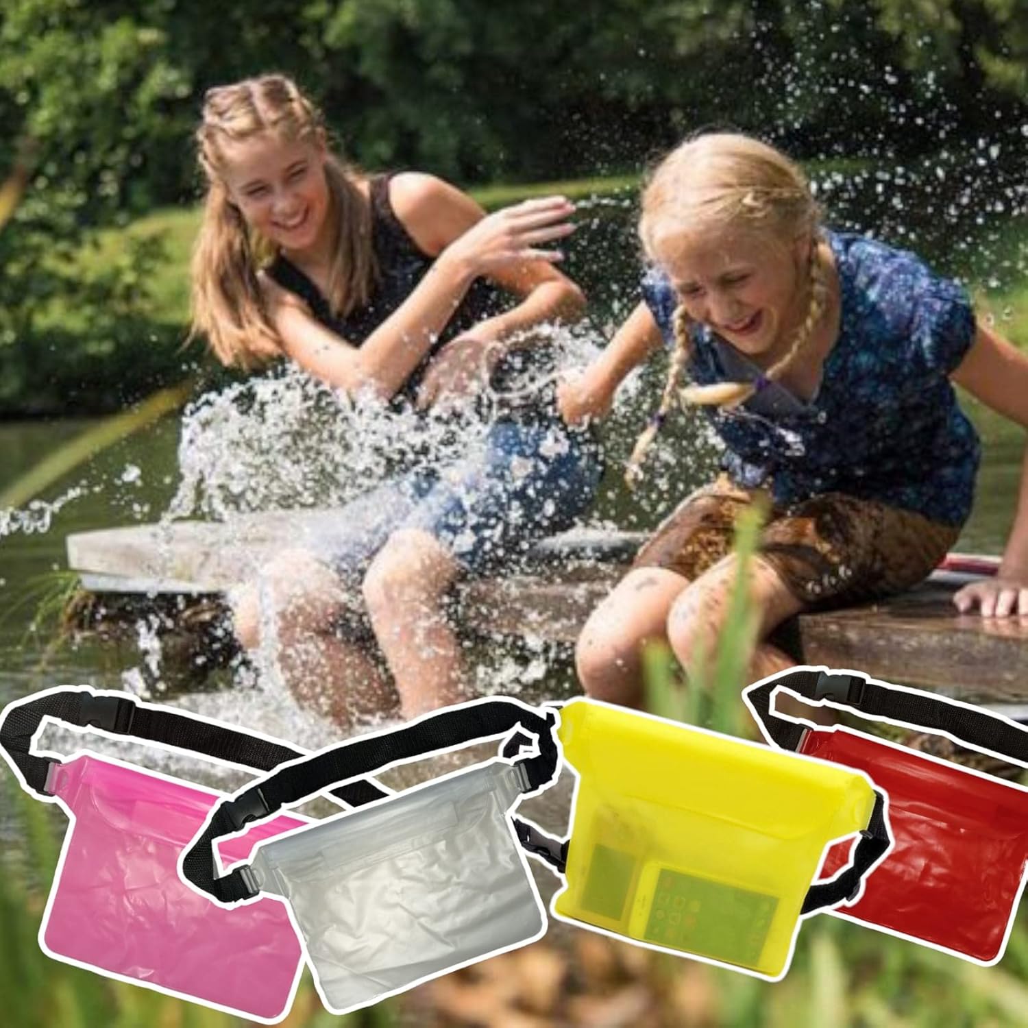 Waterproof Waist Pouch Bag with Adjustable Strap (1 Pc)