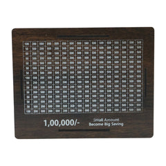 Savings tracker board with piggy bank