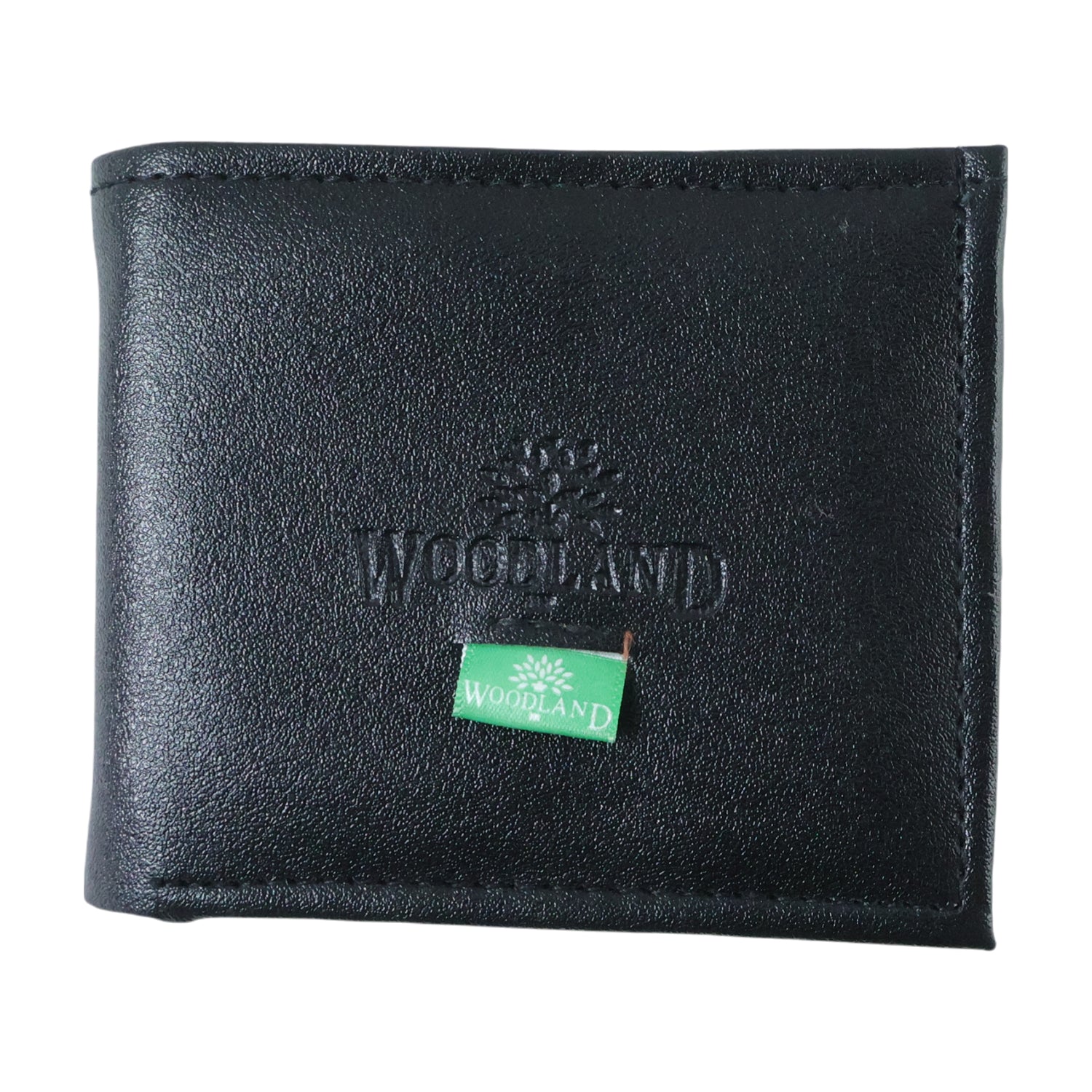 Wallet laid flat showing all sections