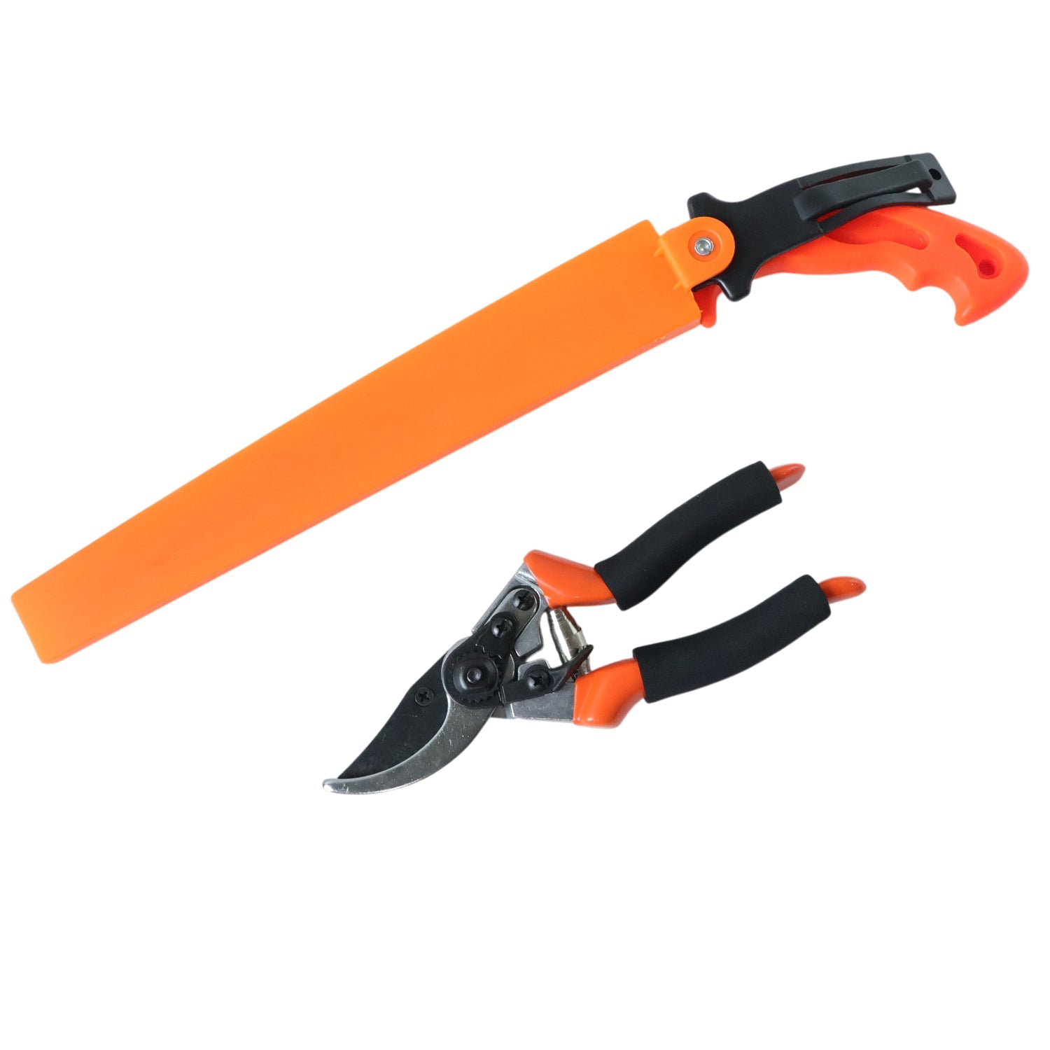 Garden pruning kit including saw and pruning shears