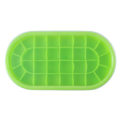 Freezer ice cube tray with oval compartments