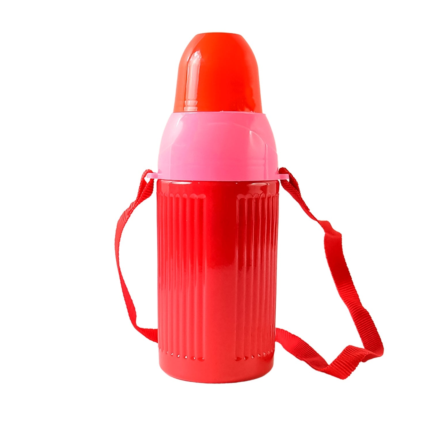 Side view of insulated water bottle emphasizing size and design
