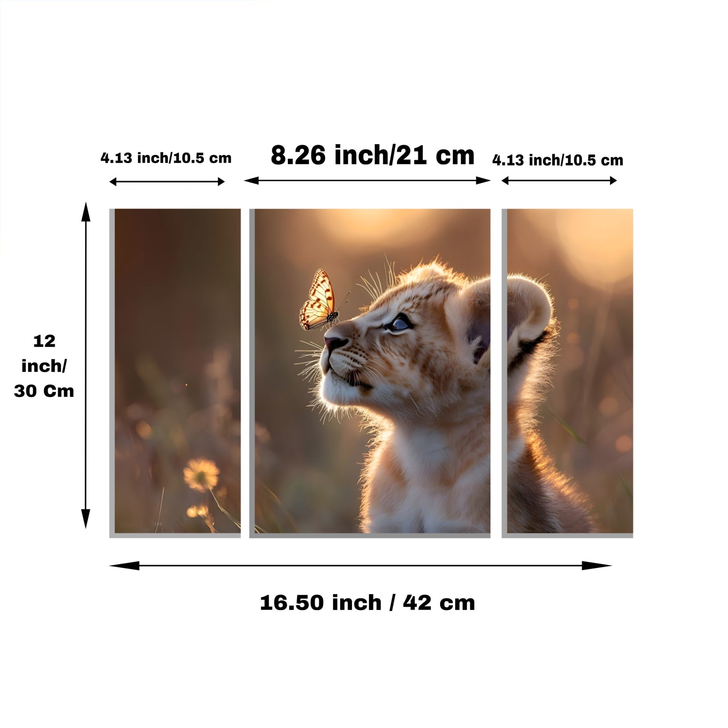 Lion cub wall art living room