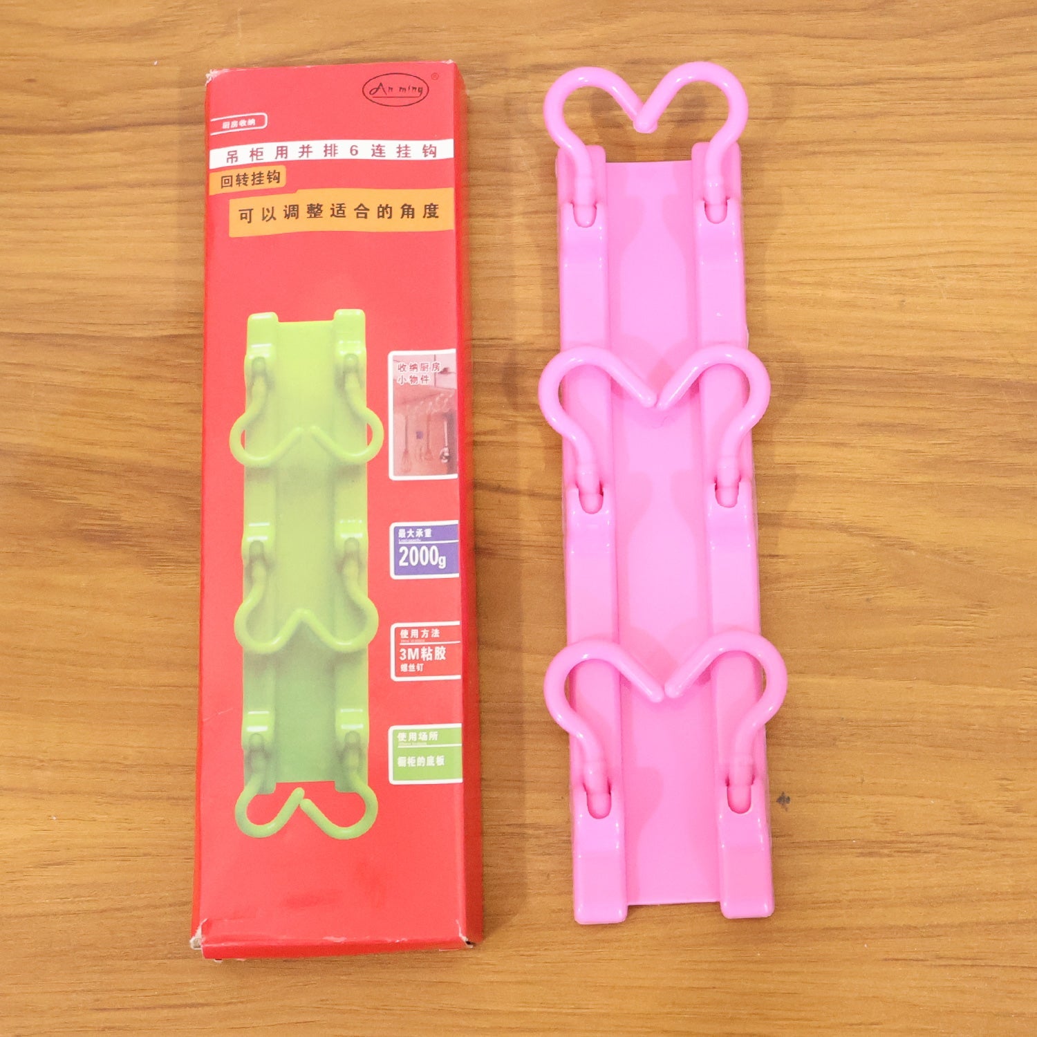 Kitchen storage hanger hook in pink