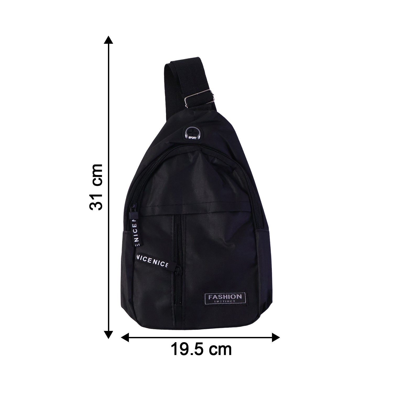 Waterproof Waist Bag, Shoulder Bags USB Charging Earphone Hook Sling Travel Bag (1 Pc / Mix Color)