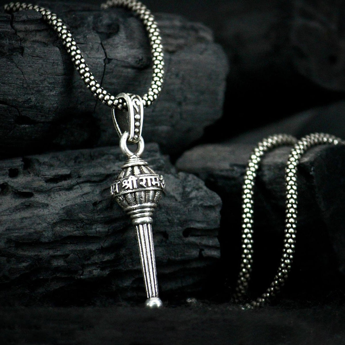 Silver Chain with Lord Hanuman Pendant