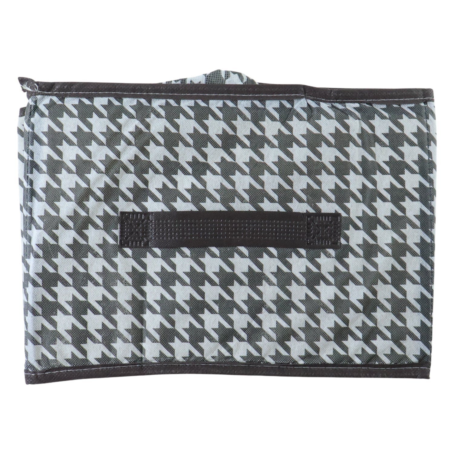 Sturdy fabric storage box with side handle