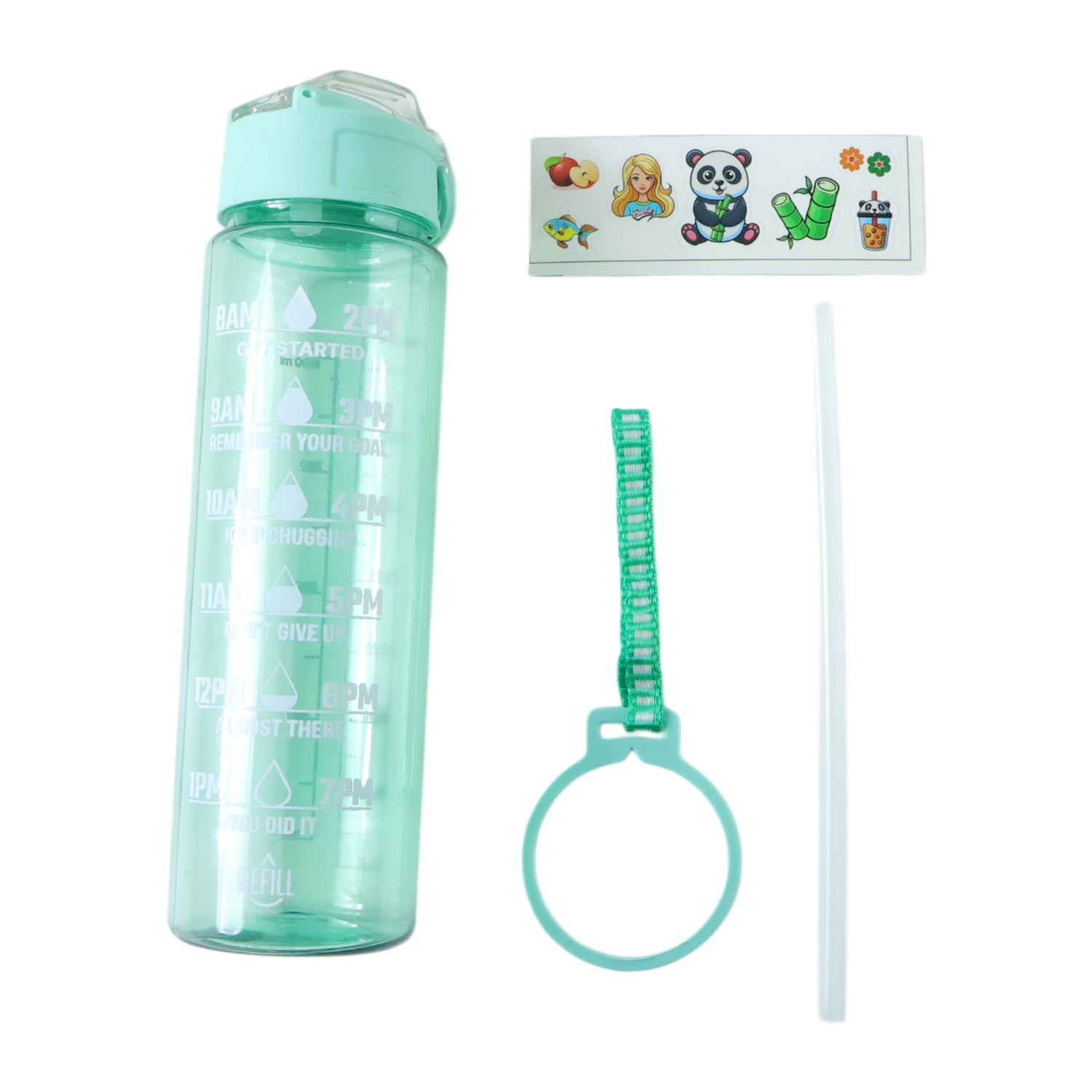 Leakproof opened flip top lid with straw