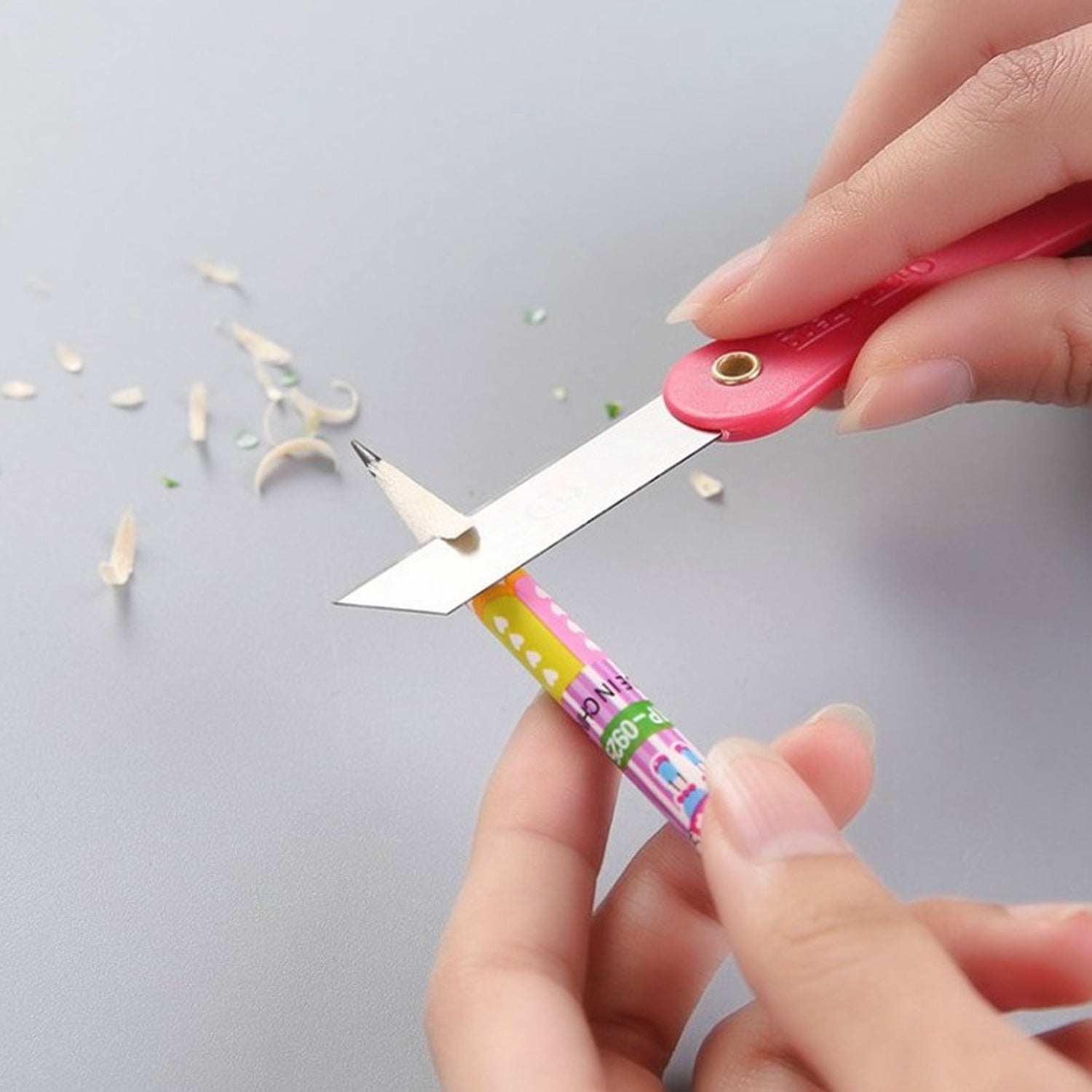 Colorful handle of mini paper cutter knife