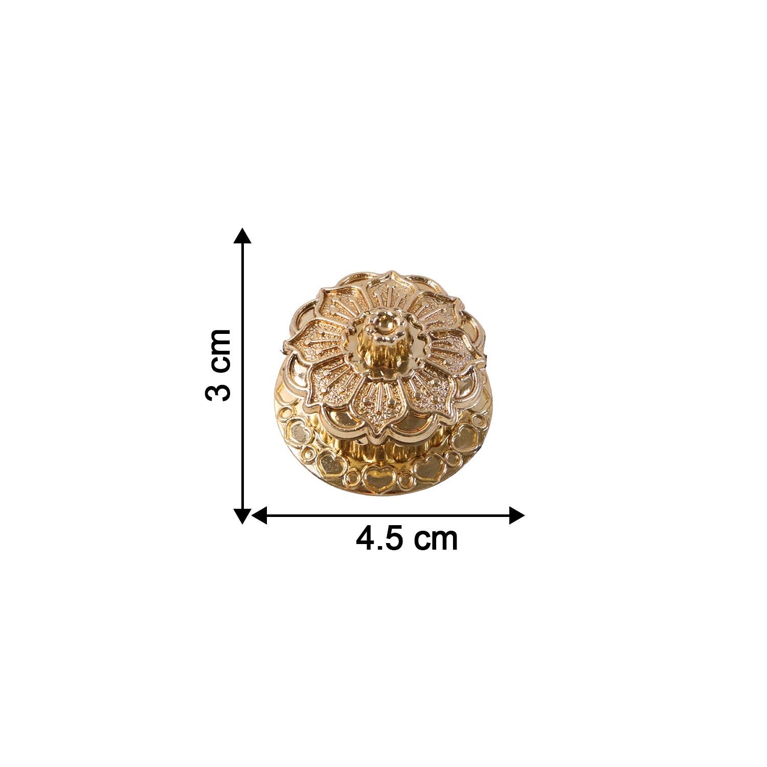 Decorative golden kankavati used in haldi kumkum ceremonies
