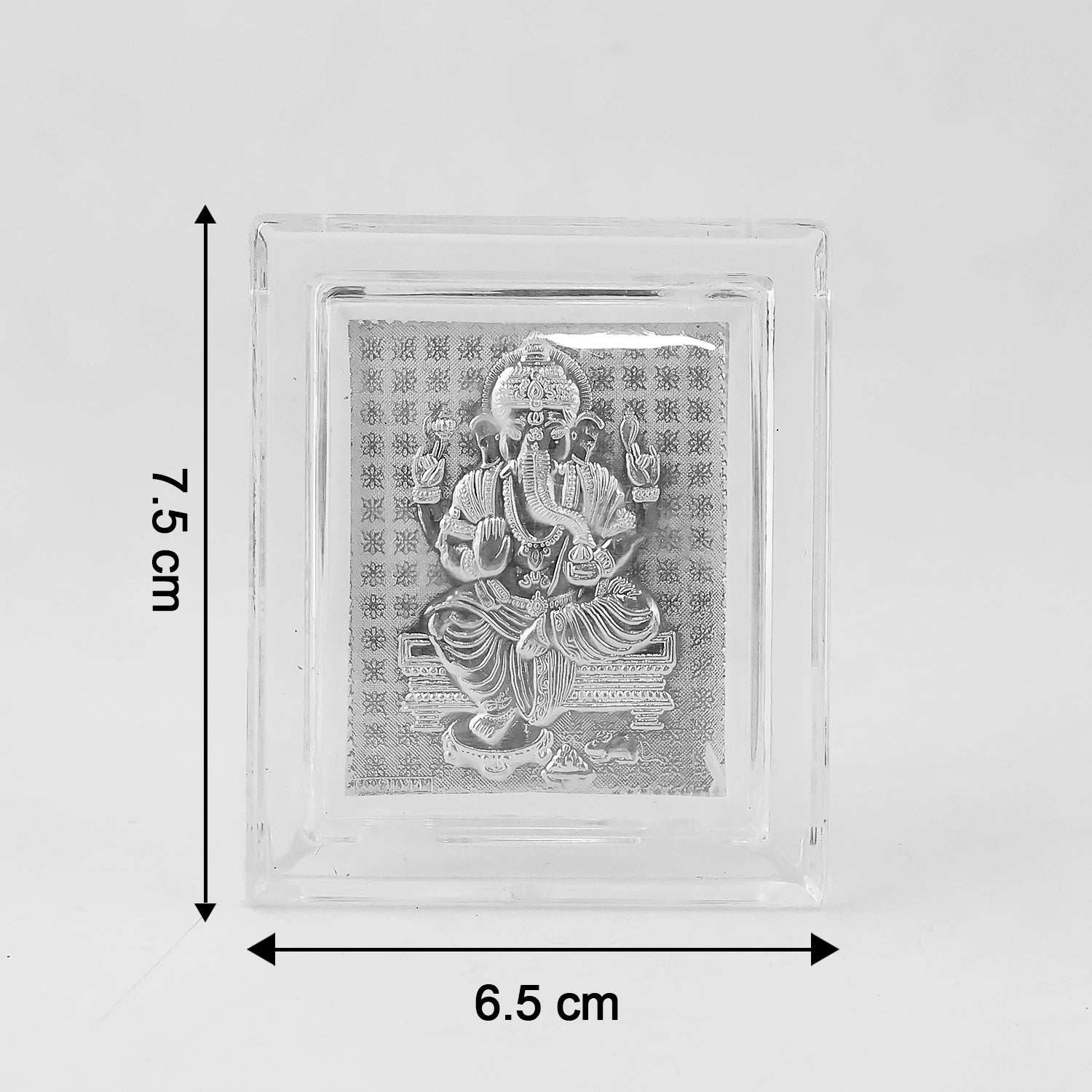 Another angle of the Silver-Plated Lord Ganesha Photo Frame