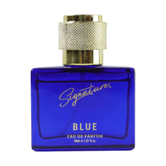 luxury blue fragrance perfume bottle view