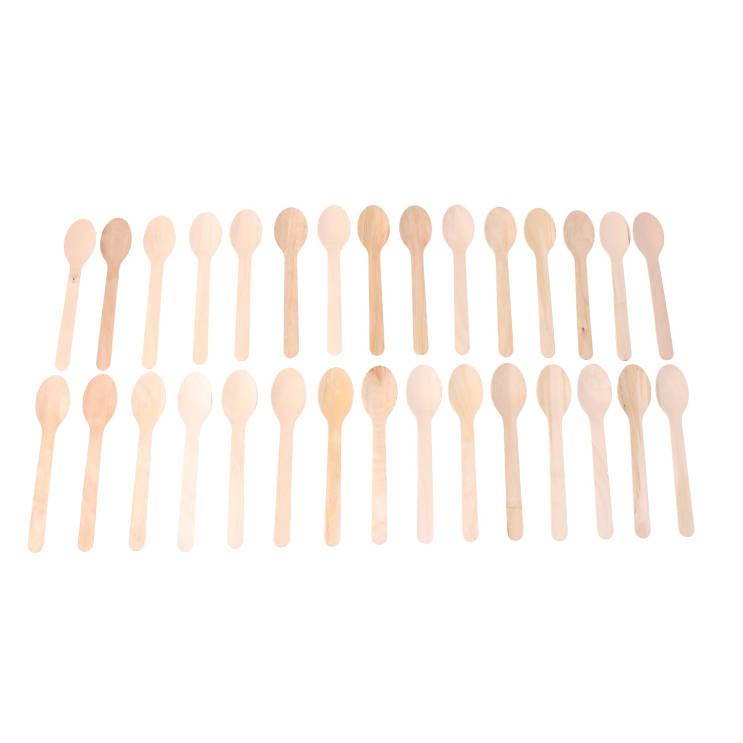 160mm Wooden Spoon – 30 Pcs Pack