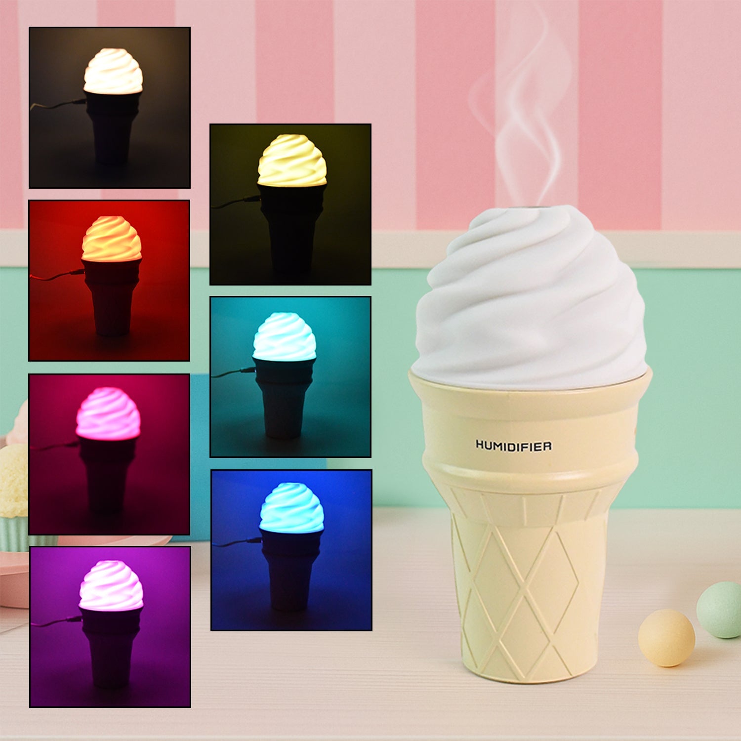 Ice Cream Cone Humidifier with cool mist output