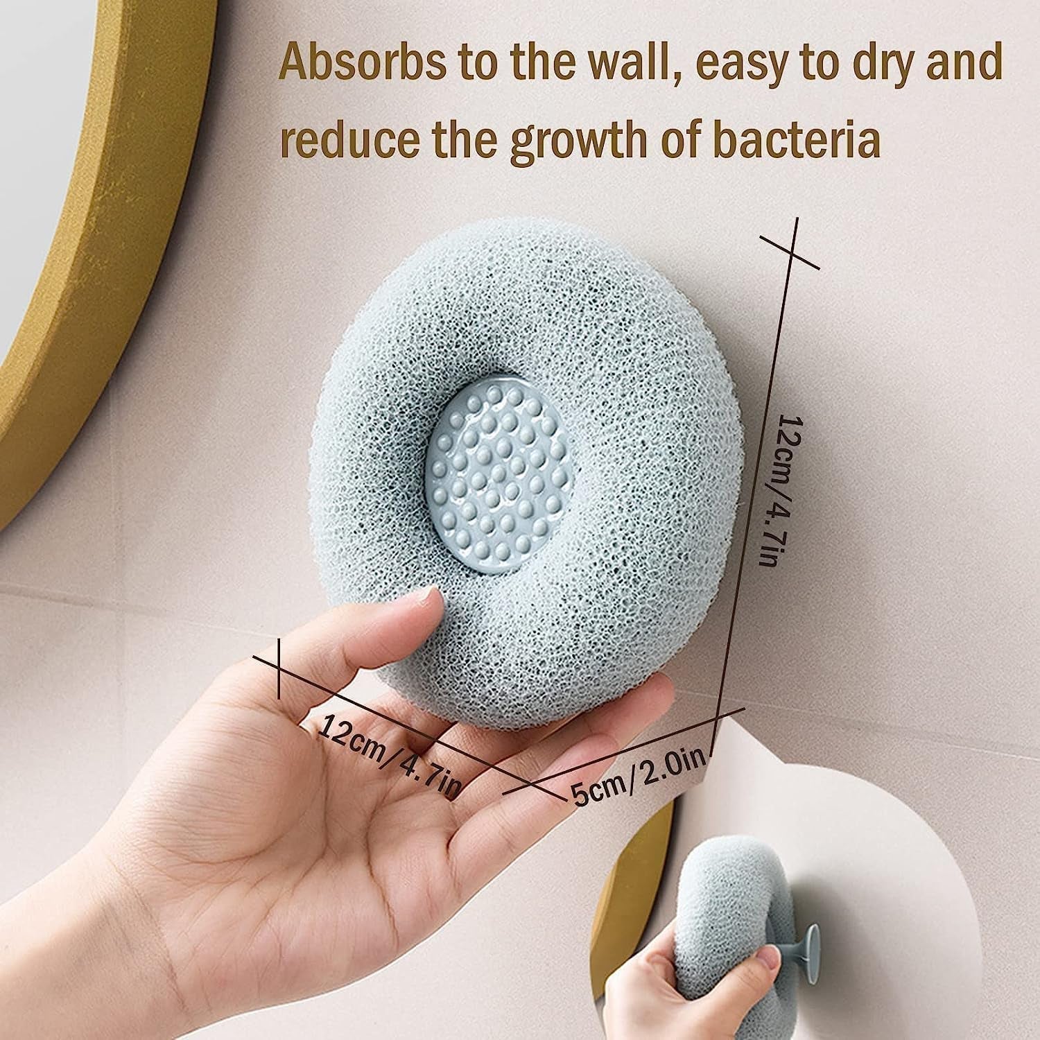 Flower bath sponge creating rich foam
