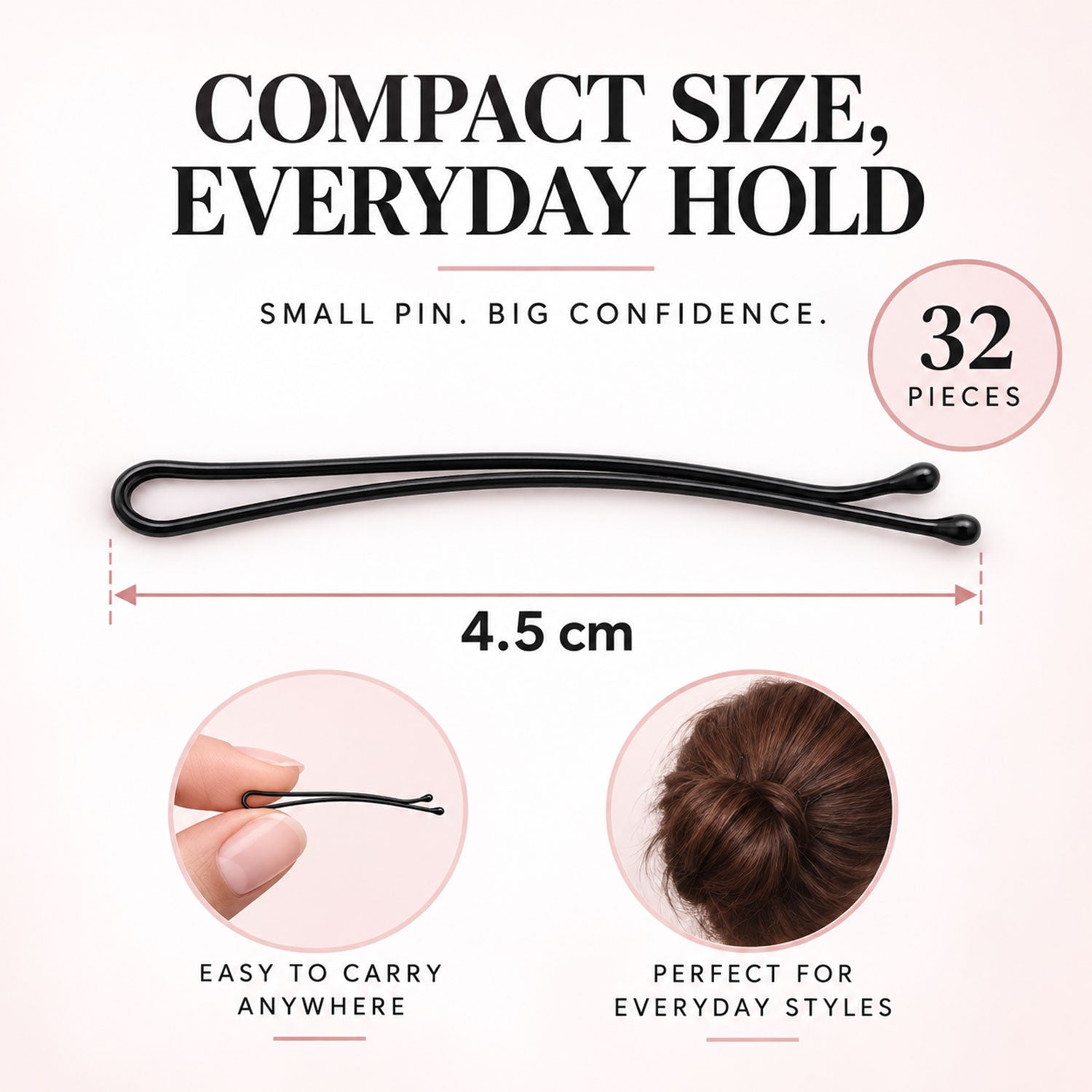 Bobby pins size guide