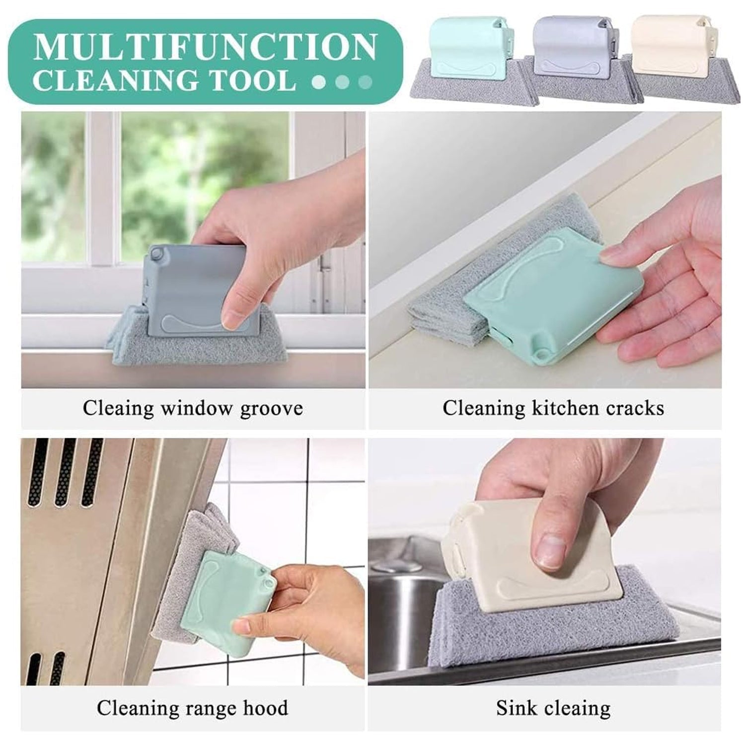 Plastic handle window groove cleaning brush