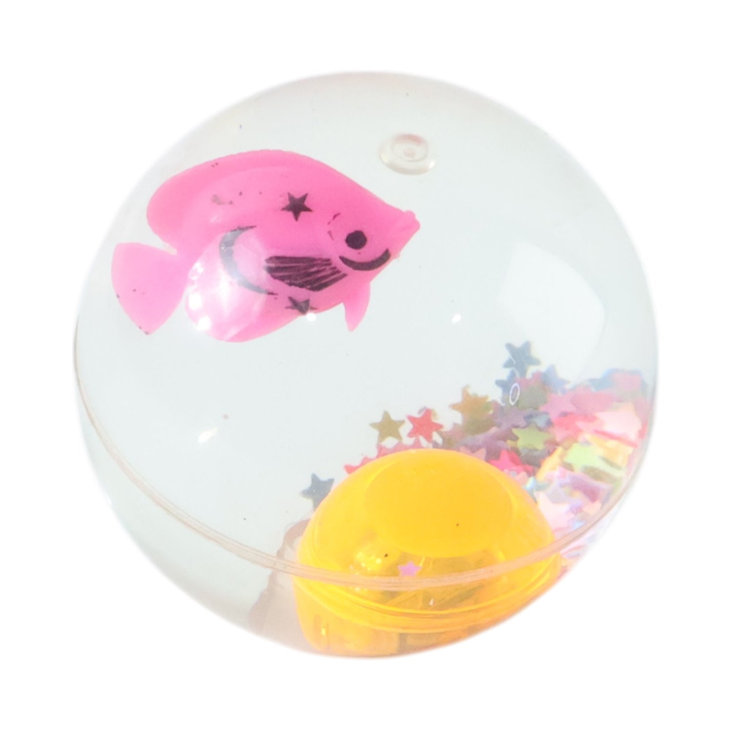Light-up bouncy ball glowing during play