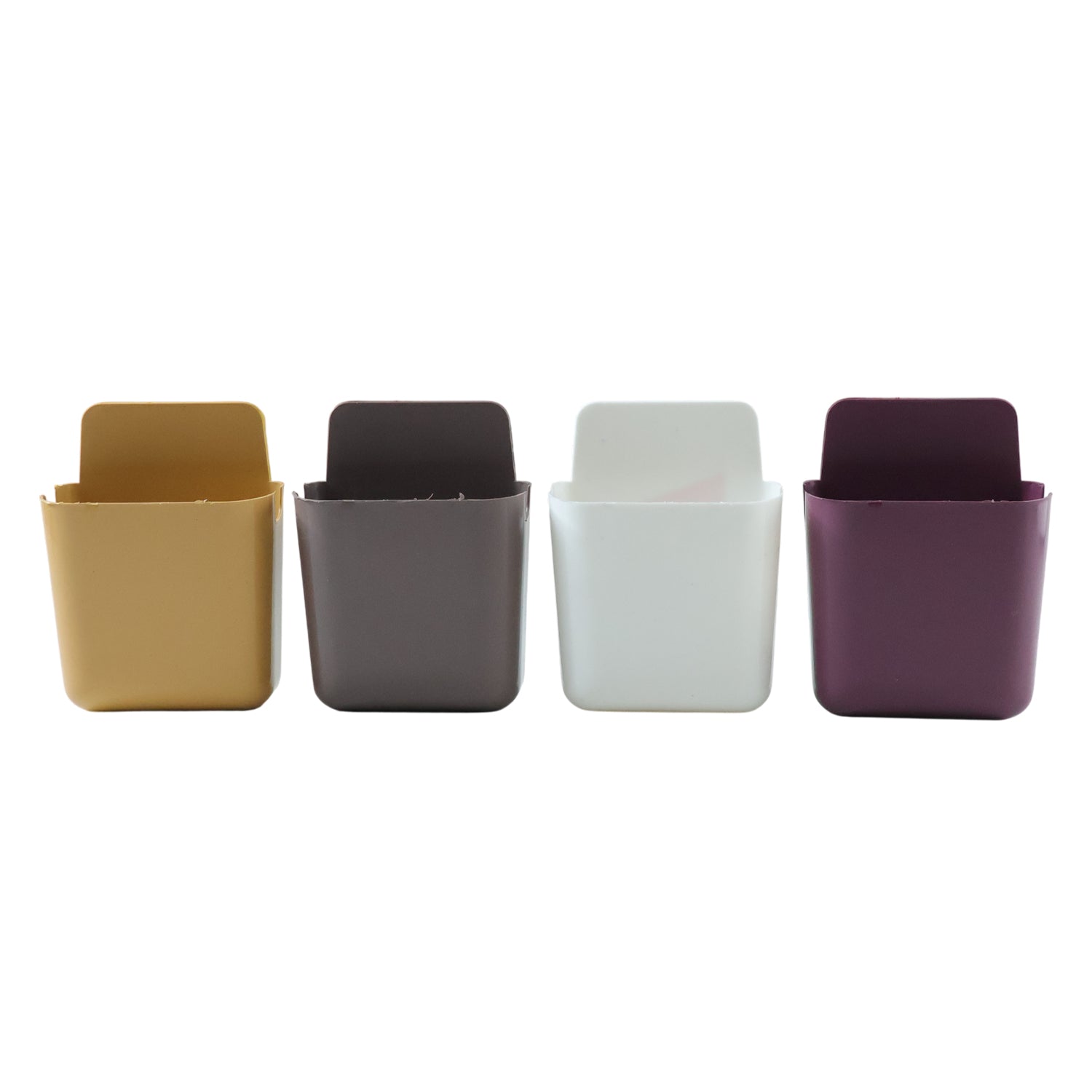 Mix color plastic holders mounted in office room