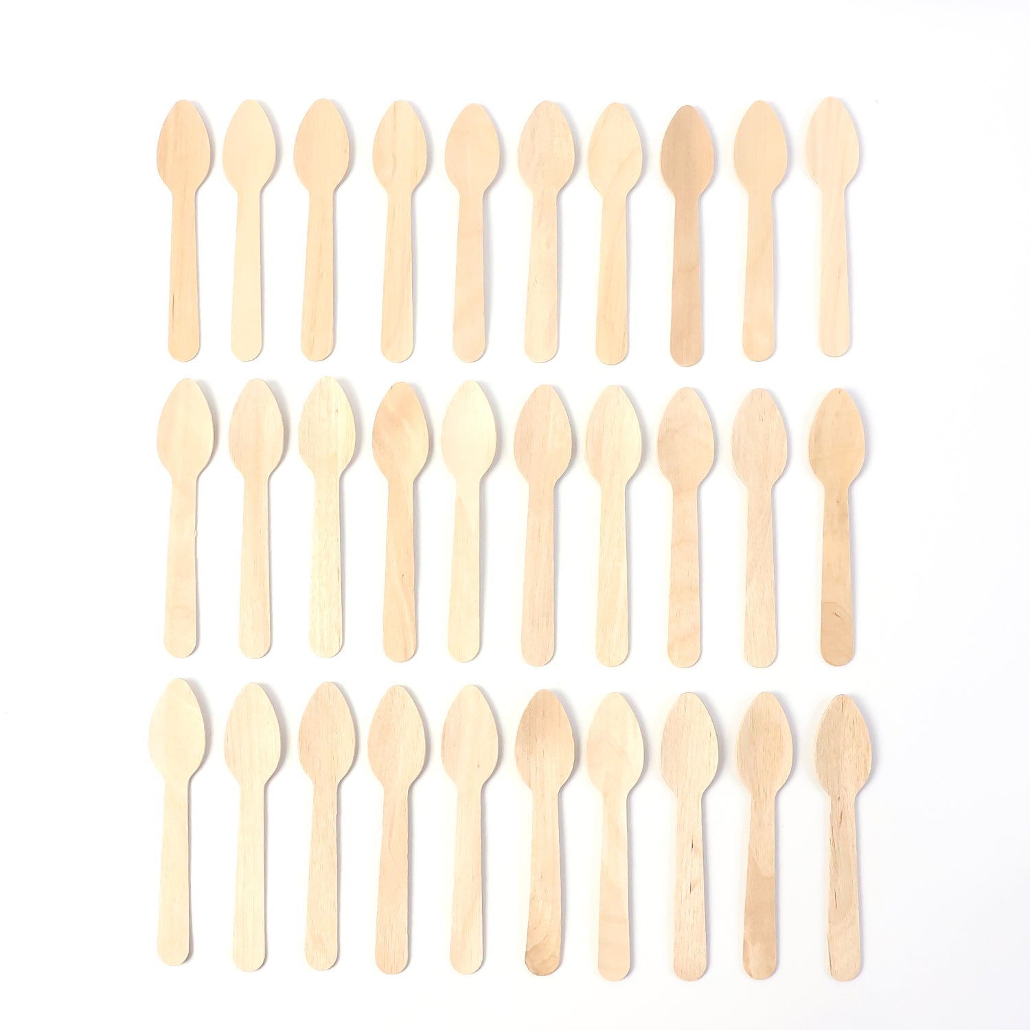 110mm Wooden Tea Spoon – 30 Pcs Pack