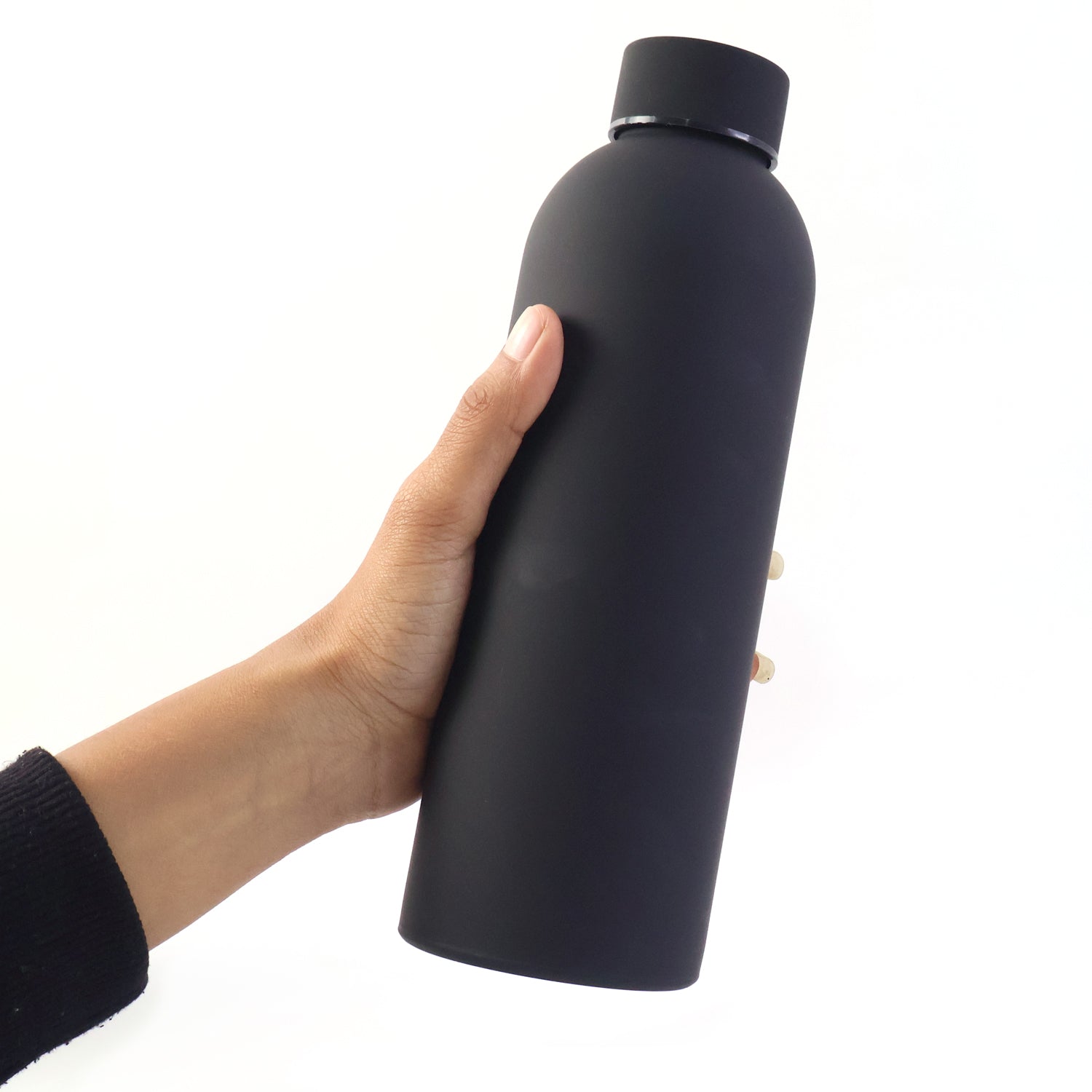 Stainless Steel Double Wall Vacuum-Insulated Drink Water (Black / 500 ML Approx)