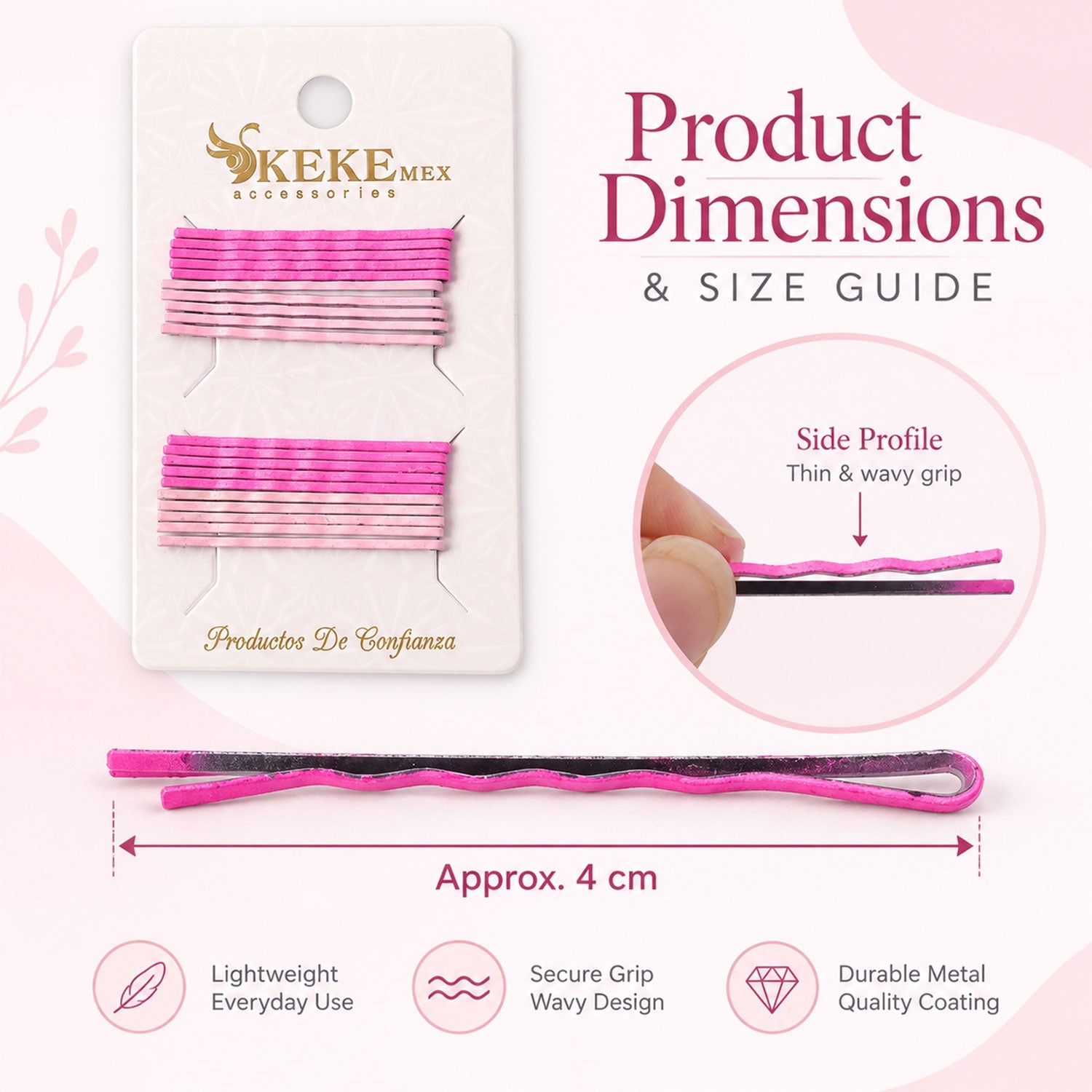 Bobby pins ombre detail