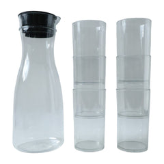 reusable water serving jug and glass set