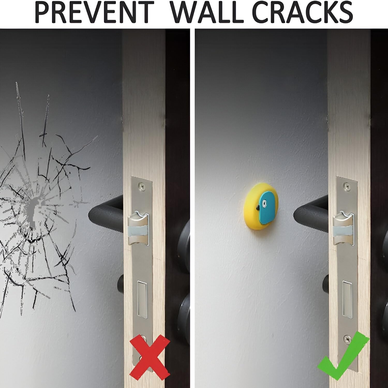 Cute Cartoon & Fruit Design Wall Door Stopper Bumper  (1 Pc, Mix Design)